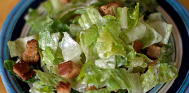 gluten free caesar salad with dressing